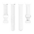 For Amazfit Active L Butterfly 8-shaped Buckle Silicone Watch Band(White)