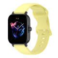 For Amazfit Active S Butterfly 8-shaped Buckle Silicone Watch Band(Yellow)