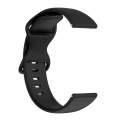 For Amazfit Active S Butterfly 8-shaped Buckle Silicone Watch Band(Black)