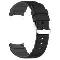 For Samsung Galaxy Watch 4 Two Color Horizontal Silicone Watch Band(Black Grey)