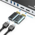 WAVLINK UTD21H 11 in 1 4K Dual DisplayPort Hub Converter Thunderbolt 3 Docking Station, Plug:UK Plug