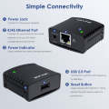 WAVLINK NU72P11 100Mbps Network Print Server USB 2.0 Network Printer Power Adapter(EU Plug)