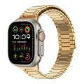 For Apple Watch Ultra 2 49mm Bamboo Magnetic Stainless Steel Metal Watch Strap(Gold)