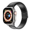 For Apple Watch Ultra 49mm  Bamboo Magnetic Stainless Steel Metal Watch Strap(Black)