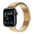 For Apple Watch SE 2022 40mm Bamboo Magnetic Stainless Steel Metal Watch Strap(Gold)