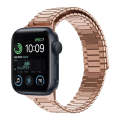 For Apple Watch SE 2022 40mm Bamboo Magnetic Stainless Steel Metal Watch Strap(Rose Gold)