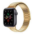 For Apple Watch Series 5 40mm Bamboo Magnetic Stainless Steel Metal Watch Strap(Gold)