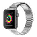 For Apple Watch Series 3 42mm Bamboo Magnetic Stainless Steel Metal Watch Strap(Silver)