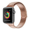 For Apple Watch Series 3 42mm Bamboo Magnetic Stainless Steel Metal Watch Strap(Rose Gold)