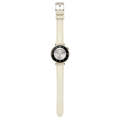 For Huawei Watch GT4 41mm 18mm Thread Pin Buckle Leather Watch Band(Beige)