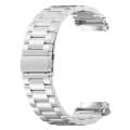 For Amazfit Active Edge A2212 Three Beads Stainless Steel Watch Band(Silver)