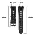 For Amazfit Active Edge A2212 Solid Color Silicone Watch Band(Black)