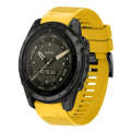 For Garmin Tactix 7 AMOLED 26mm Quick Release Silicone Watch Band(Yellow)