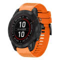 For Garmin Fenix 7X Pro 51mm 26mm Quick Release Silicone Watch Band(Orange)