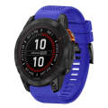 For Garmin Fenix 7X Pro 51mm 26mm Quick Release Silicone Watch Band(Dark Blue)