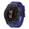 For Garmin Fenix 7X Pro 51mm 26mm Quick Release Silicone Watch Band(Midnight Blue)