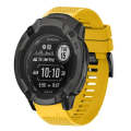 For Garmin Instinct 2X Solar 26mm Quick Release Silicone Watch Band(Yellow)
