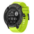 For Garmin Instinct 2X Solar 26mm Quick Release Silicone Watch Band(Lime Green)