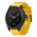 For Garmin Tactix 7 Pro 26mm Quick Release Silicone Watch Band(Yellow)