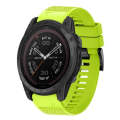For Garmin Tactix 7 26mm Quick Release Silicone Watch Band(Lime Green)