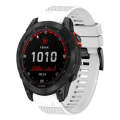 For Garmin Fenix 7X 26mm Quick Release Silicone Watch Band(White)