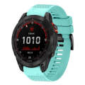 For Garmin Fenix 7X 26mm Quick Release Silicone Watch Band(Mint Green)