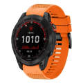 For Garmin Fenix 7X 26mm Quick Release Silicone Watch Band(Orange)