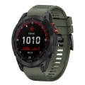 For Garmin Fenix 7X 26mm Quick Release Silicone Watch Band(Army Green)