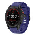 For Garmin Fenix 7X 26mm Quick Release Silicone Watch Band(Midnight Blue)