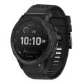 For Garmin Tactix Delta 26mm Quick Release Silicone Watch Band(Black)