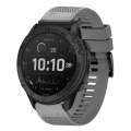 For Garmin Tactix Delta 26mm Quick Release Silicone Watch Band(Grey)