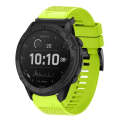 For Garmin Tactix Delta 26mm Quick Release Silicone Watch Band(Lime Green)