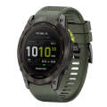 For Garmin Enduro 2 26mm Quick Release Silicone Watch Band(Army Green)