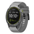 For Garmin Enduro 26mm Quick Release Silicone Watch Band(Grey)