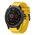 For Garmin Fenix 6X 26mm Quick Release Silicone Watch Band(Yellow)