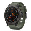 For Garmin Fenix 6X 26mm Quick Release Silicone Watch Band(Army Green)