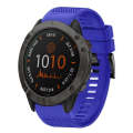For Garmin Fenix 6X 26mm Quick Release Silicone Watch Band(Dark Blue)