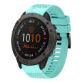 For Garmin Fenix 6X Pro 26mm Quick Release Silicone Watch Band(Mint Green)