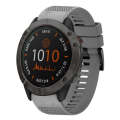 For Garmin Fenix 6X Pro 26mm Quick Release Silicone Watch Band(Grey)