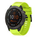 For Garmin Fenix 6X Pro 26mm Quick Release Silicone Watch Band(Lime Green)
