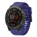 For Garmin Fenix 6X Pro 26mm Quick Release Silicone Watch Band(Midnight Blue)