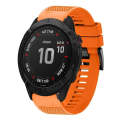 For Garmin Fenix 6X Sapphire 26mm Quick Release Silicone Watch Band(Orange)