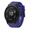 For Garmin Fenix 6X Sapphire 26mm Quick Release Silicone Watch Band(Midnight Blue)