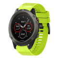 For Garmin Fenix 5X Sapphire 26mm Quick Release Silicone Watch Band(Lime Green)