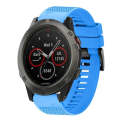For Garmin Fenix 5X Sapphire 26mm Quick Release Silicone Watch Band(Sky Blue)