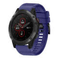 For Garmin Fenix 5X Plus 26mm Quick Release Silicone Watch Band(Midnight Blue)