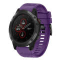 For Garmin Fenix 5X Plus 26mm Quick Release Silicone Watch Band(Purple)