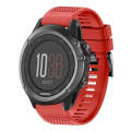For Garmin Fenix 3 26mm Quick Release Silicone Watch Band(Red)