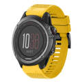 For Garmin Fenix 3 26mm Quick Release Silicone Watch Band(Yellow)