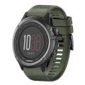 For Garmin Fenix 3 26mm Quick Release Silicone Watch Band(Army Green)
